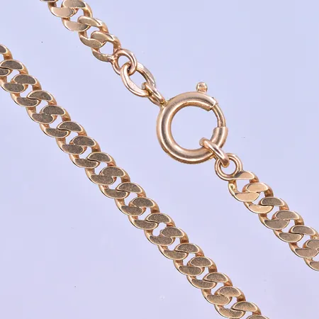 Kedja Pansar längd 43cm bredd 4mm segt lås 18K. Vikt: 17,7 g