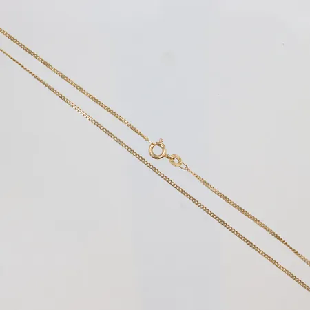 Kedja Pansar 44,5cm bredd 1mm 18K Vikt: 3,7 g