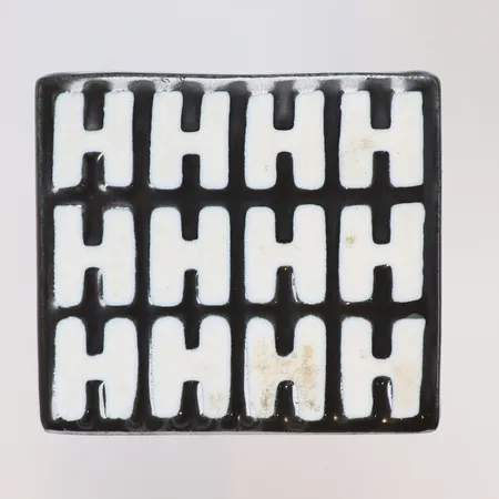 Vas / tändstickshållare Stig Lindberg för Gustavsberg Domino, höjd 52mm, stengods smärre slitage Skickas med paket.