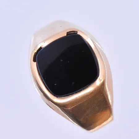 Klackring stl: 19½ skev skena brott vid sten 14K. Vikt: 3,7 g