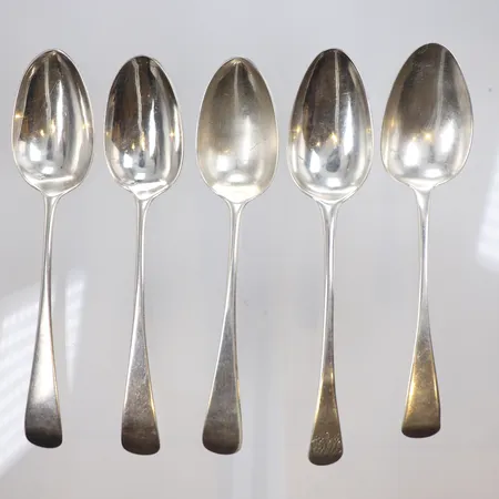 13st Matskedar längd 17cm gravyr England London George III ca år 1810 silver 925/1000 Vikt: 528,6 g