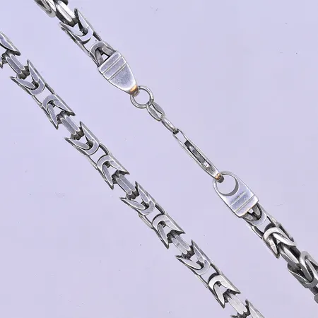 Kedja Kejsarlänk Guldfynd längd 55cm bredd 5mm silver 925/1000. Vikt: 56 g