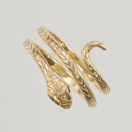 Ring "orm" stl:18¼ förgylld 925/1000 Silver 4,1g.