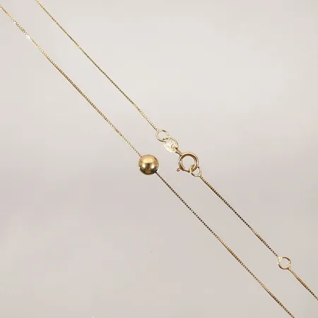 Kedja Venezia med kula längd 42-45cm bredd ca 0,5mm 18k  Vikt: 1,3 g