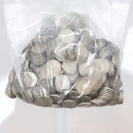 Diverse silvermynt svenska Gustav V-Gustav VI Adolf 10öringar - 5 kronor, stickprovskontrollerat, huvudsakligen halt 400/1000 Vikt: 4112,2 g