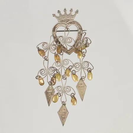 Brosch 94mm, stämplad H.O, 830/1000 Silver 6,8g.