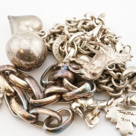 Diverse silversmycken Vikt: 85 g