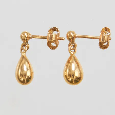 Örhängen droppar längd ca 15mm, stift, enstaka buckla, 18K Vikt: 1,6g Vikt: 1,6 g