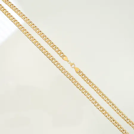 Halskedja Pansar längd 50cm bredd 6mm, ihålig, 18K 8g