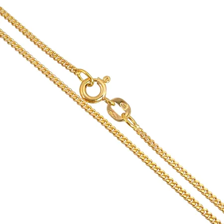 Halskedja Pansar i 18K guld, Balestra, svensk kontrollstämpel, längd 39,5 cm, bredd 1,3 mm, fint skick Vikt: 3,2 g