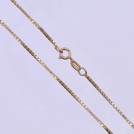 Kedja Venezia längd 37,5cm bredd 1mm förgyllt silver 835/1000. Vikt: 2,6 g