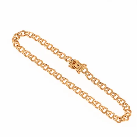 Armband Bismarck längd 19cm bredd 4,2mm, 18K 6,4g.