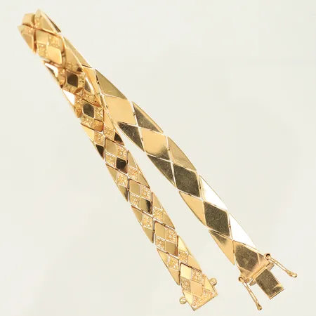 Armband längd 19cm bredd 8mm, 18K 18,1g
