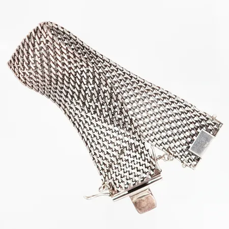 Armband flerradig pansar 20cm bredd: 23mm, silver 830/1000 Vikt: 46 g