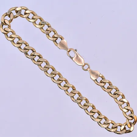 Armband Pansar Guldfynd längd 21cm bredd 7mm ihålig 18K. Vikt: 11 g