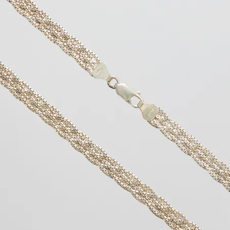 Collier flätad GFAB längd 45cm, bredd7mm, 925/1000 silver Vikt: 17,9g Vikt: 17,9 g