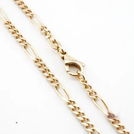 Halskedja, 42,5cm, bredd 3mm, 18k Vikt: 10,3 g