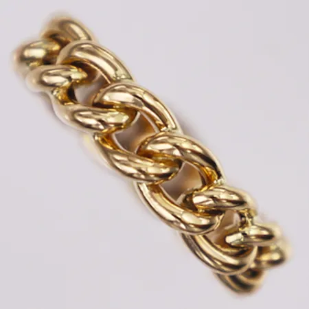 Ring Pansar stl:20 bredd 6,6mm, ihålig, 18K  Vikt: 4,3 g