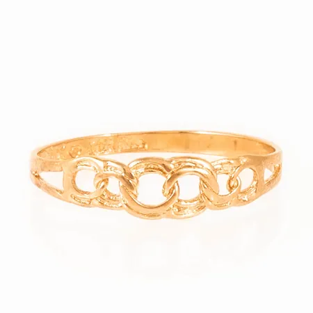 Ring Bismarck stl:16½ bredd 1,5-4,5mm, 18K 1,0g.