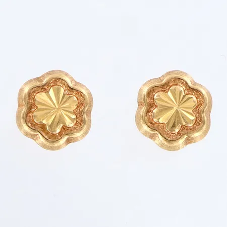 Örhängen blommotiv Ø7mm 18K Vikt: 0,6 g