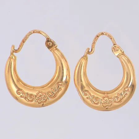 Ettpar örhängen creoler 16mm, 18K Vikt: 1,2 g