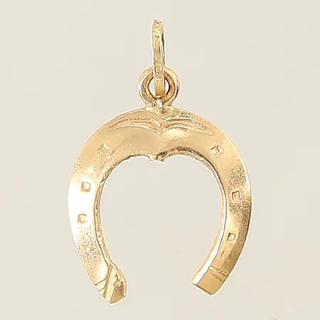 Hänge hästsko 19x12mm spår av lagning 18K Vikt: 0,7 g
