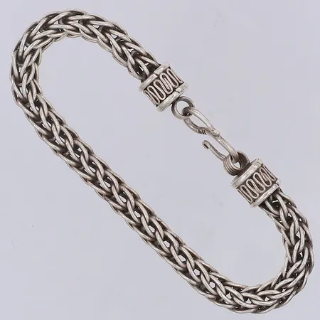 Armband längd 22cm bredd 7,5-8mm, 925/1000 silver Vikt: 39,6 g
