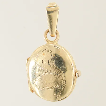 Hänge/medaljong med dekor 30x15,7mm 18K Vikt: 5,2 g