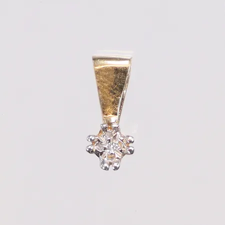 Hänge med diamant 1xca0,005ct 4x9mm SSÄ 18K Vikt: 0,4 g
