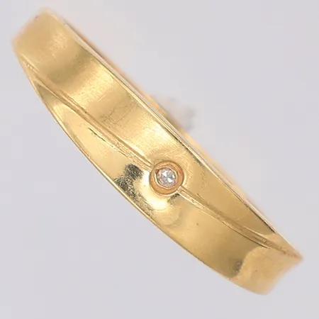 Ring diamant ca 0,01ct Hedbergs stl:16¾, 18K Vikt: 1,1 g Skickas med postpaket.