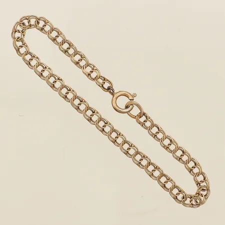 Armband Bismarck längd 16cm, bredd 4mm David Butler med fa Naturell Silver Form sliten förgyllt silver 830/1000 Vikt: 2,3 g