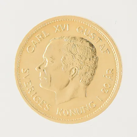 Mynt 1000kr Sveriges konung i 20 år Ø21mm 1993 etui 21,6K Vikt: 5,8 g