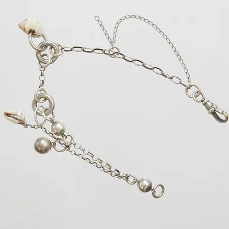Armband med markasiter längd: 17-19,5cm, bredd: 8,5mm, silver 925/1000 Vikt: 12,8 g