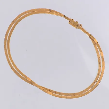 Armband tvådelat längd 18,2cm bredd 3,5mm Markström, 18K Vikt: 11,4 g