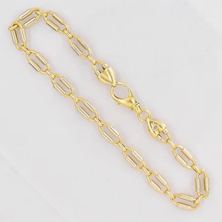 Armband längd 23,5cm bredd 6,4mm 18K Vikt: 21,9 g