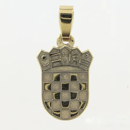 Hänge Kroatiens flagga 27x13mm, 14K. Vikt: 2,1 g