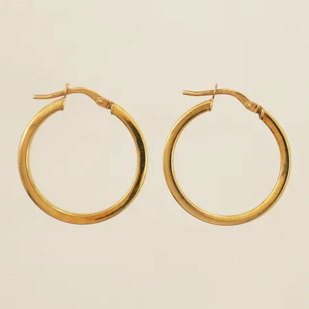 Ett par örhängen creoler Ø23,8mm bredd 2mm GHA 18K Vikt: 2 g