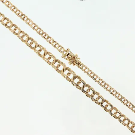 Collier doserad Bismarck längd 42,5cm bredd 3-5,5mm, 18K Vikt: 12,1 g