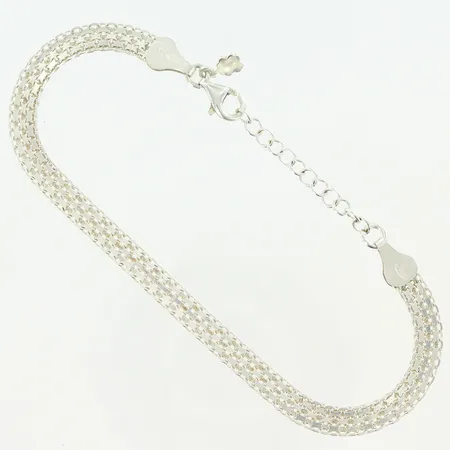 Armband Guldfynd X-länk längd 17-19,5cm, bredd 4,5mm, silver 925/1000 Vikt: 4 g