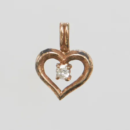 Hänge hjärta med vit sten 11,5x8,5mm, silver 835/1000 Vikt: 0,4 g