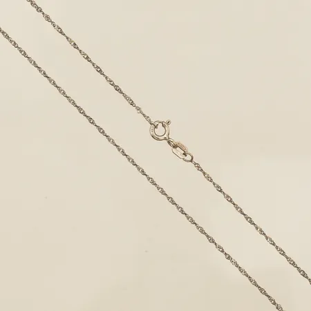 Kedja Singapore längd 42cm bredd 1,2mm, vitguld GHA 18K Vikt: 1,2 g