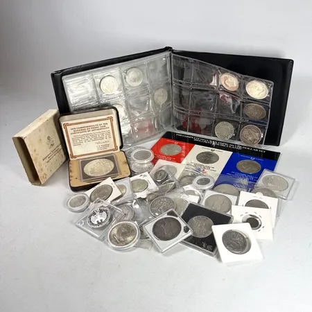 Diverse samlarmynt 50st, 400-925/1000 Vikt: 800 g