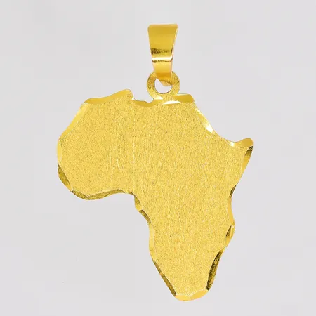 Hänge Afrika längd 35mm inklusive ögla bredd 26mm 21K Vikt: 3,7 g på auktion i Västerås hos Pantbanken Sverige