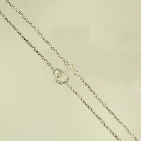 Halscollier 45cm, bredd 3-14mm, gravyr, Silver 925/1000 Vikt: 11,5 g
