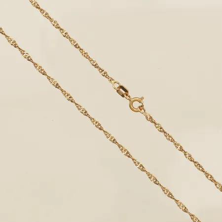 Kedja Singapore längd 45,5cm bredd 2mm GHA 18K Vikt: 3,7 g