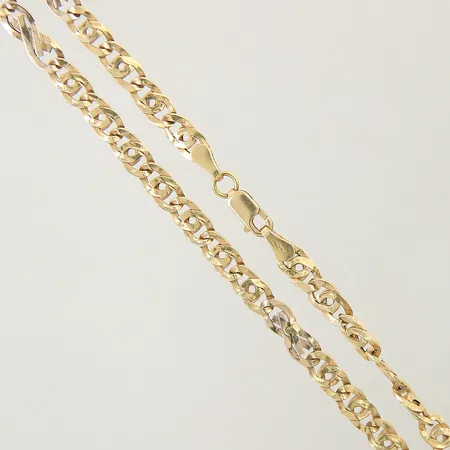 Kedja Marina längd 60cm bredd 4,2mm buckliga och skeva länkar 18K Vikt: 7,3 g