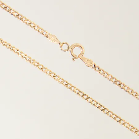 Kedja Pansar GHA längd 39cm bredd 2mm något vriden länk 18K Vikt: 2,7 g
