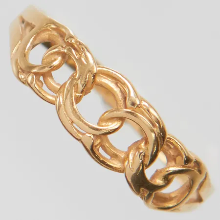 Ring Bismarck stl:17½, bredd: 1,7-5,5mm, svenska stämplar, skev, 18K Vikt: 1,5 g