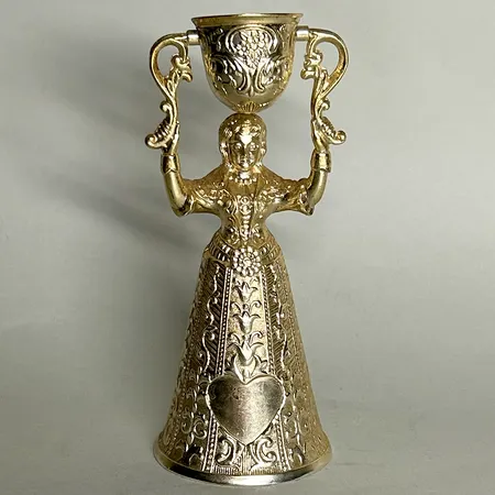Jungfrubägare / Bröllopsbägare höjd 15cm, metall