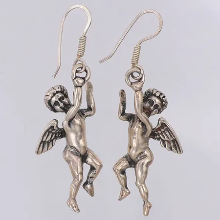 Ett par örhängen änglar 57mm, Mexiko, 950/1000 silver Vikt: 12,5 g